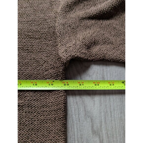 Chicos Brown Studded Knit Sweater Womens Size L Lightweight Pullover - Picture 8 of 8